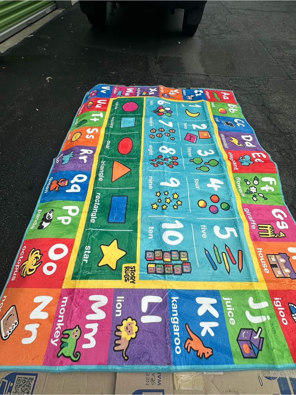 Kids Alphabet & Numbers Play Mat - Bright Multi-Color Educational Rug